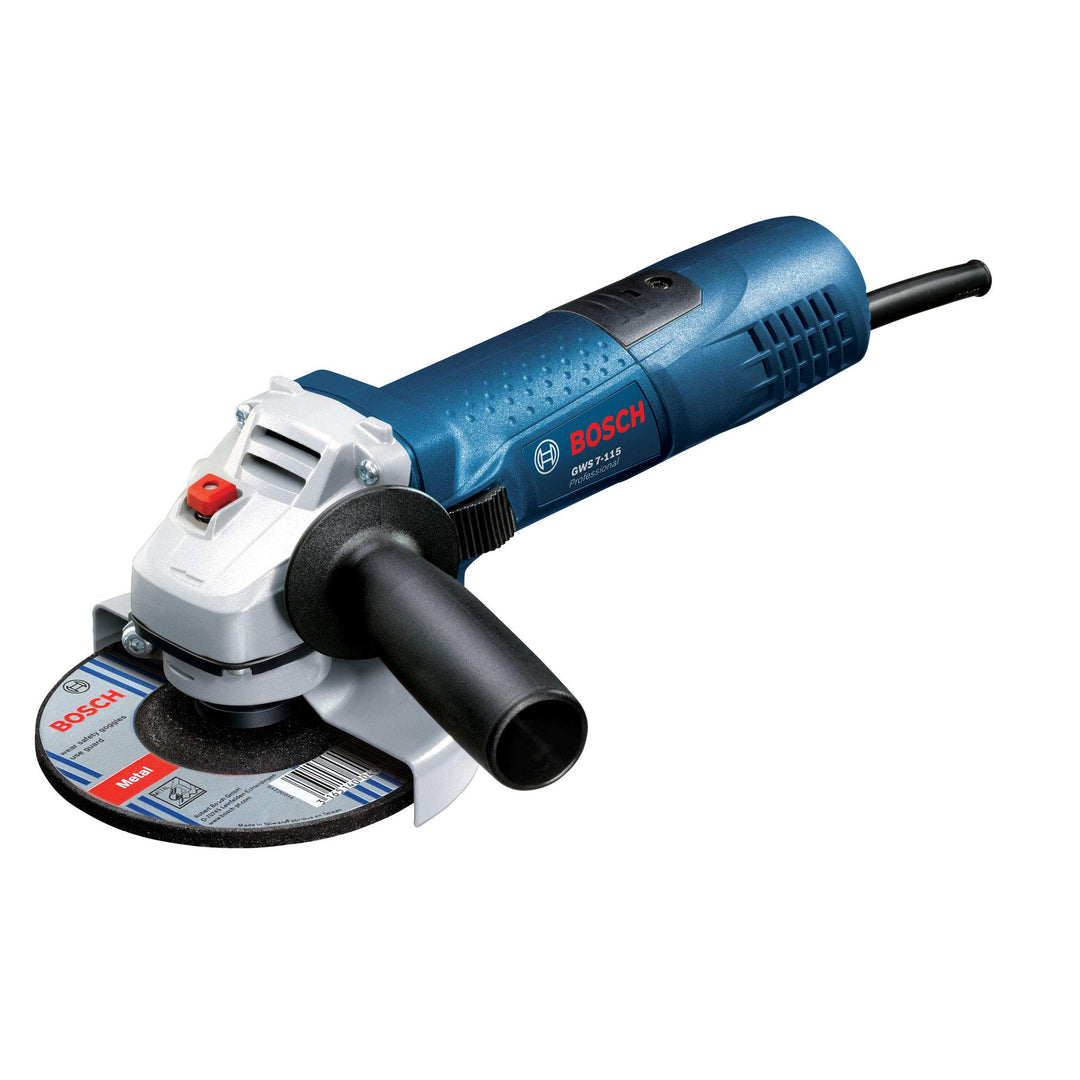 Bosch Professional Winkelschleifer GWS 7-115 (Scheiben-Ø 115 mm, inkl. Zusatzhandgriff, Aufnahmeflan