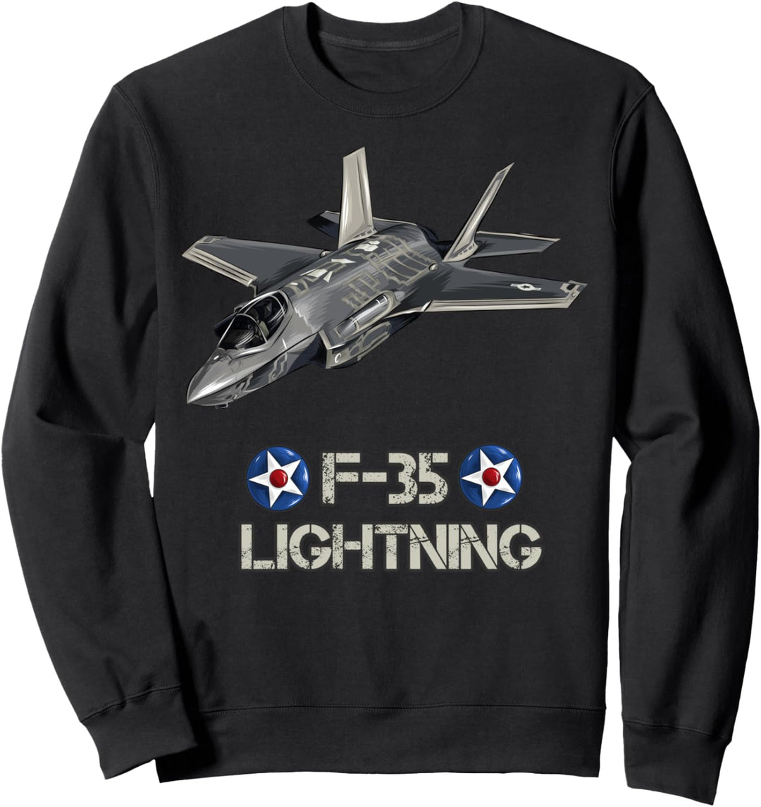 Amerikanisches Flugzeug Stealth Fighter F35 Lightning Sweatshirt