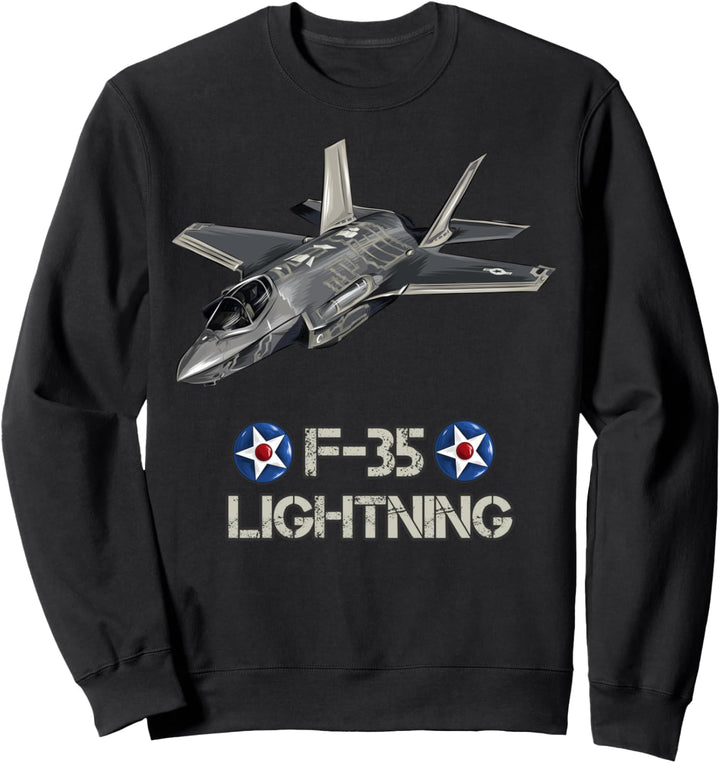 Amerikanisches Flugzeug Stealth Fighter F35 Lightning Sweatshirt