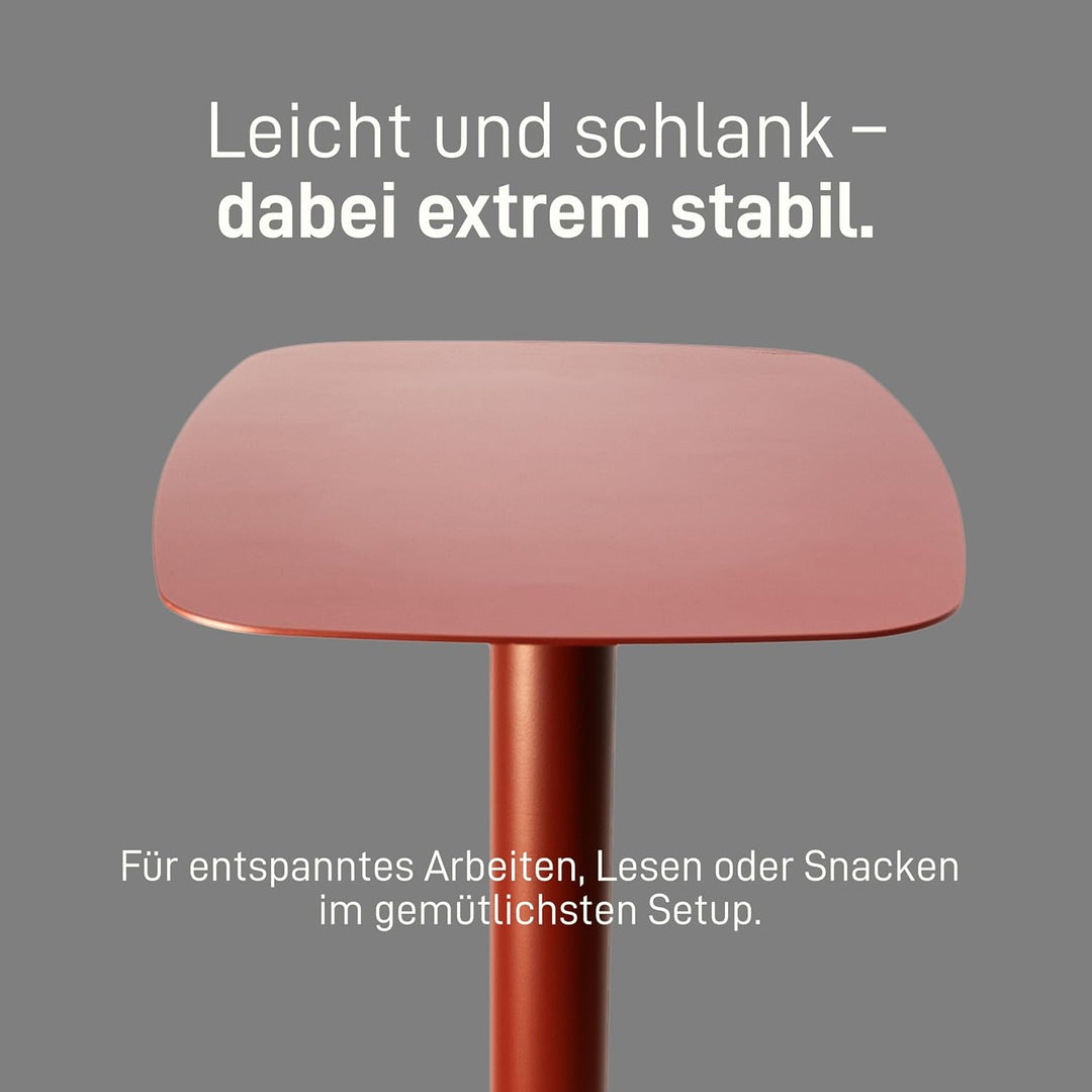 Natural Goods Berlin 1x Beistelltisch Lucia - Laptop Tisch Für Sofa Rot - Beistelltisch Couch Metall