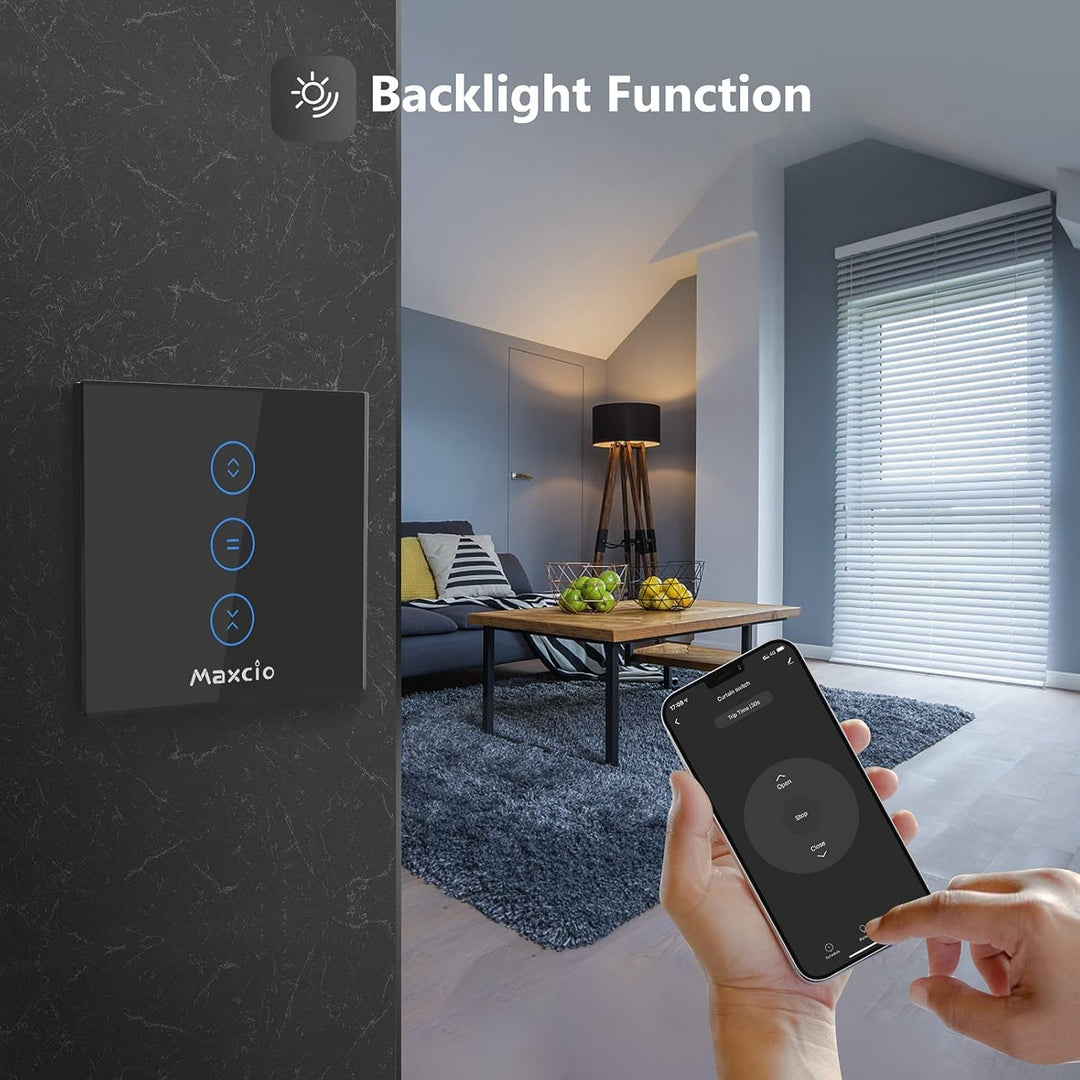 Maxcio WLAN Rolladenschalter, Rolladen Zeitschaltuhr Kompatibel mit Alexa & Google Home, Smart Home
