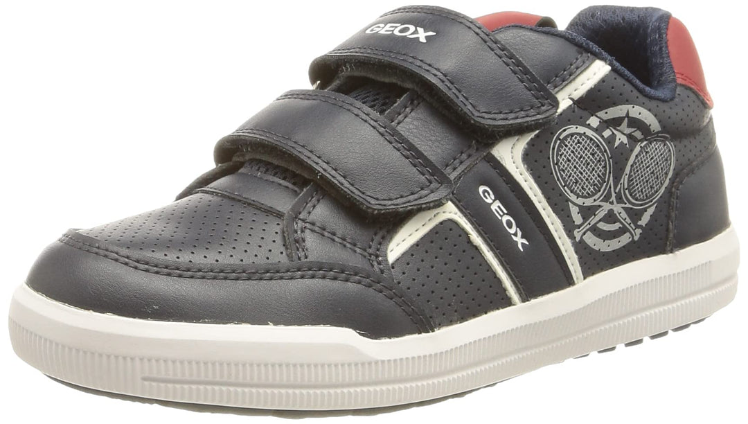 Geox Jungen J Arzach Boy A Sneakers 29 EU Navy Red Light, 29 EU Navy Red Light