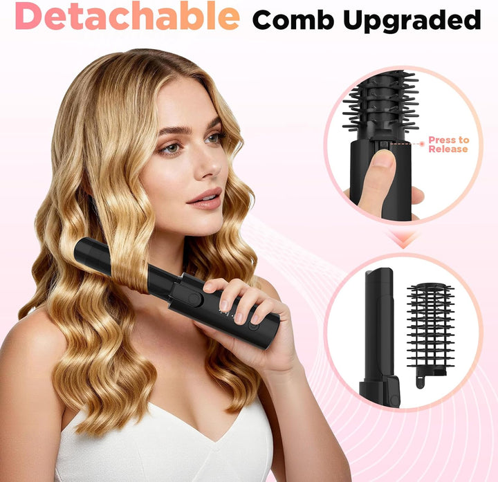 Schnurloser Lockenstab 32mm, Curling Iron mit 4 Temperaturen Tragbare Reise, 7000 mAh USB-aufladbare