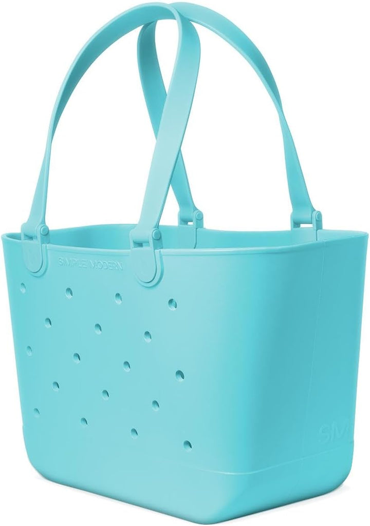 Simple Modern Strandtasche aus Gummi | Grosse Wasserdichte Tragetasche mit Reissverschlusstasche für