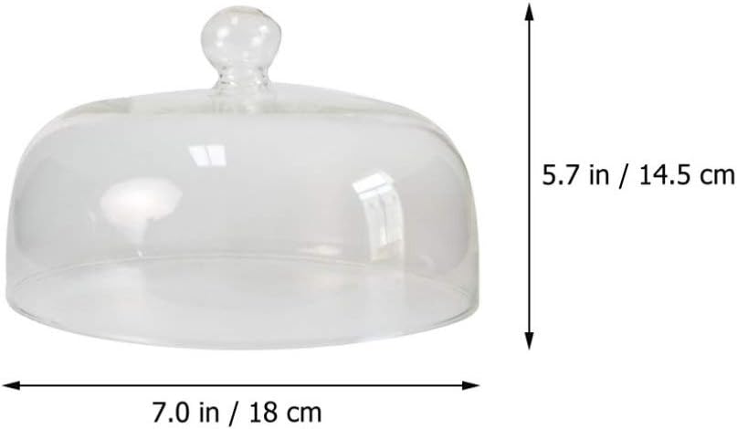 SOLUSTRE Tellerglocke Speiseglocke Glas Mikrowellen Deckel Fliegenhaube Tellerhaube Spritzschutz Abd