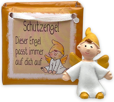MIK funshopping Schutzengel in Tüte 2-Fach Sortiert, 24er Display, Glücksbringer (goldgelb), Goldgel