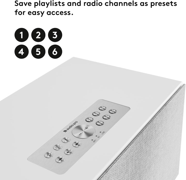 Audio Pro C10 MkII - Tragbarer Multiroom Lautsprecher mit Bluetooth - Kabelloser Smart Speaker mit A