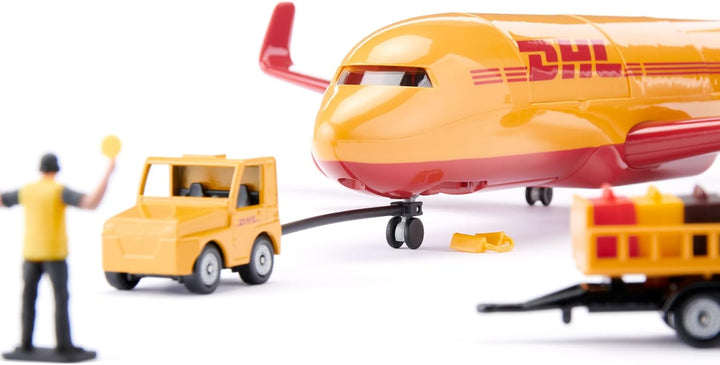 DHL Frachtflugzeug mit Zubehör (blau/weiss)