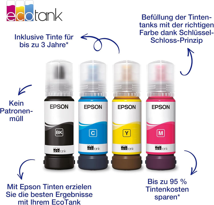 Epson EcoTank 104 Original Tintenflasche, Schwarz, schwarz