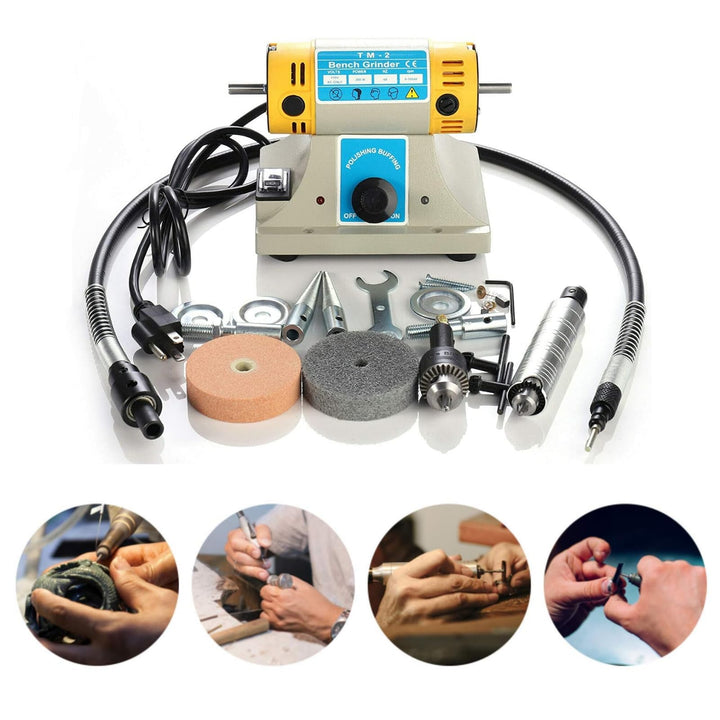 Tischpolierer Poliermaschine schmuck 350W Kleine Desktop-Jade-Schneid- und Poliermaschine für die Ho