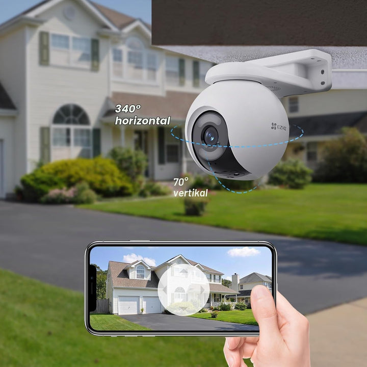 EZVIZ 4MP WLAN Überwachungskamera Aussen, 30m ColorX-Nachtsicht, 360° PTZ Überwachung Kamera Outdoor