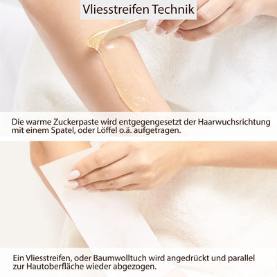 Zuckerpaste Sugaring Beauty Sugar Kennenlern Set + 100 Vliesstreifen GRATIS - zur Haarentfernung - A