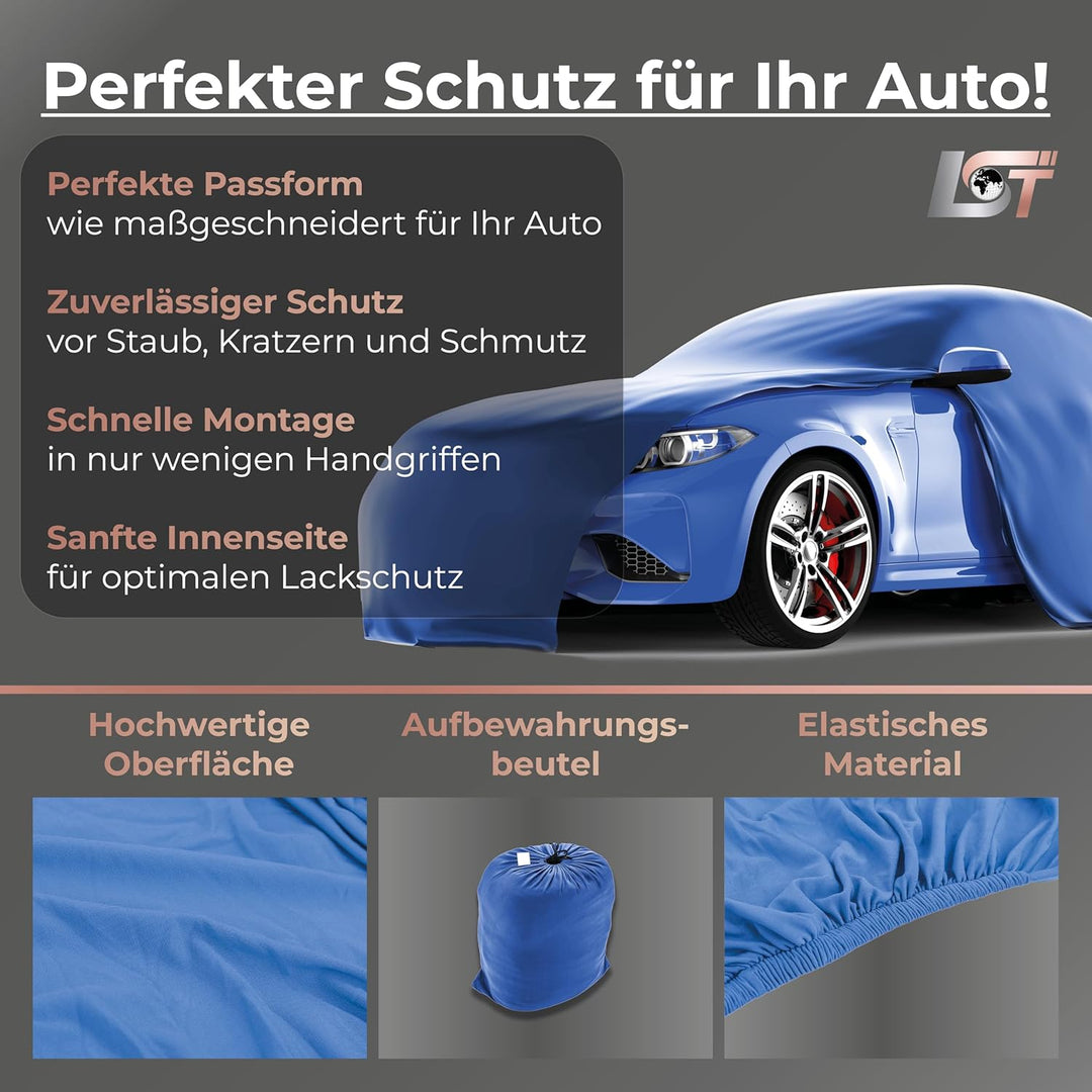 LST Autoabdeckung Indoor – lackschonende und Dehnbare Autogarage. Car Cover Innenbereich für Autohäu