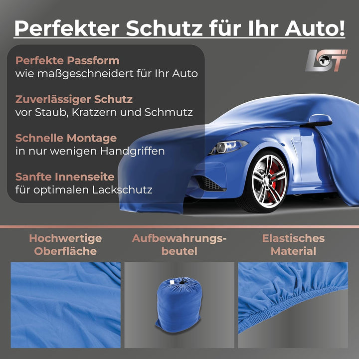 LST Autoabdeckung Indoor – lackschonende und Dehnbare Autogarage. Car Cover Innenbereich für Autohäu