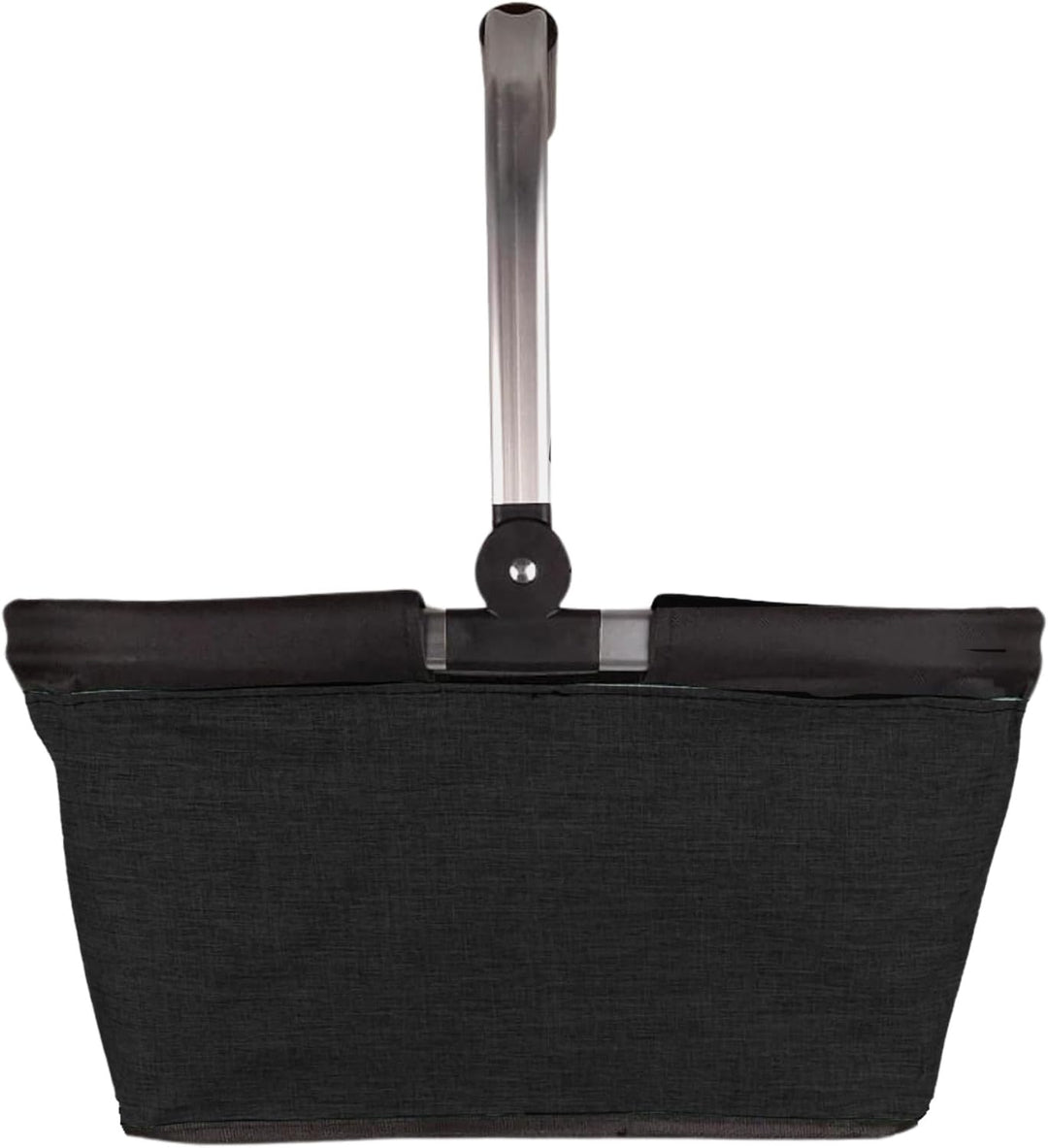 Einkaufskorb faltbar, 20L Tragekorb mit Alurahmen faltbar, Geschenk Einkaufstasche Mama, schwarz, Sc