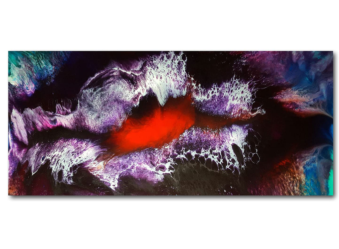 Bild auf Metall - Moderne Kunst abstrakt - Kunstdruck auf leuchtend glänzenden Aluminium im Edelstah