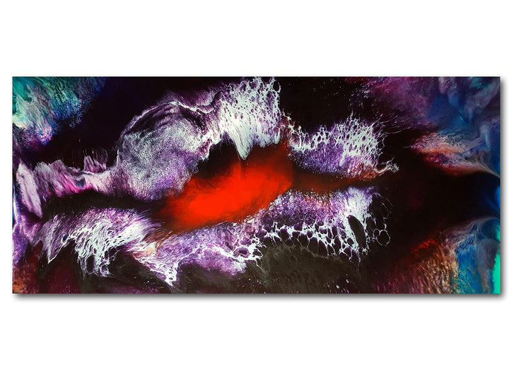 Bild auf Metall - Moderne Kunst abstrakt - Kunstdruck auf leuchtend glänzenden Aluminium im Edelstah