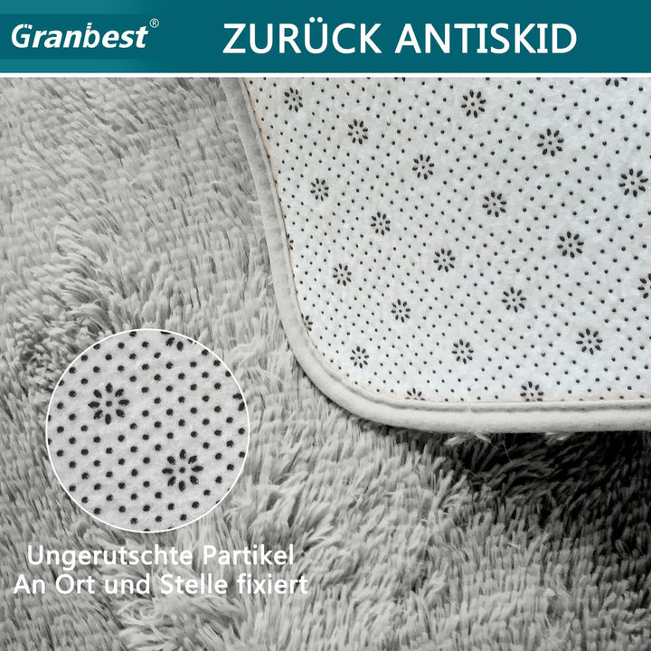Granbest Shaggy Teppich Hochflor Langflor Teppiche für Wohnzimmer Moderner Flauschiger Kurzflor Tepp