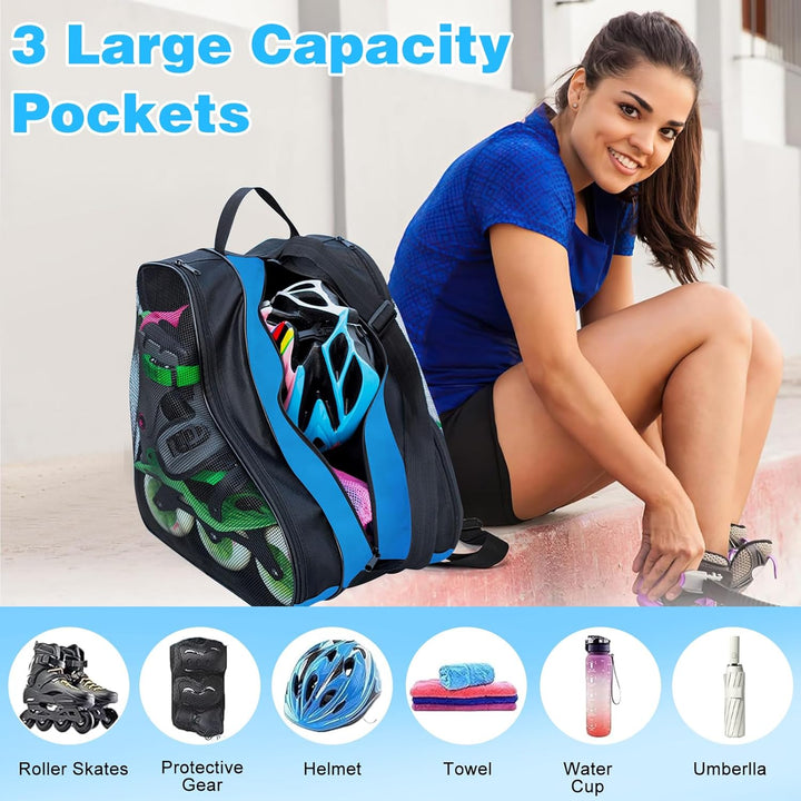 Rollschuh Tasche Inliner Tasche Kinder Skatertasche Schlittschuhe Tasche für Inliner Ice Skate Bag S