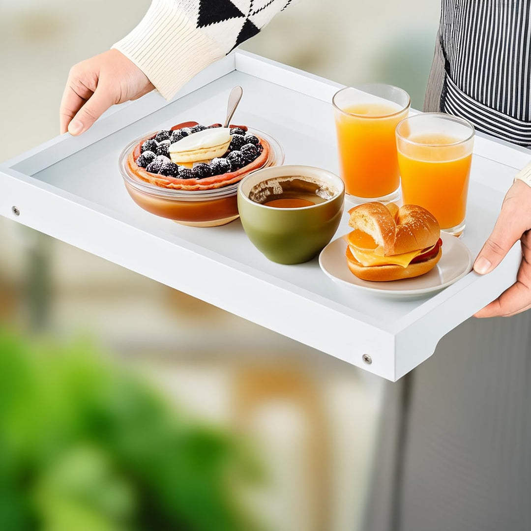 Betttablett Tisch mit klappbaren Beinen, Bambus Frühstück im Bett Essen, Servieren oder Verwendung a