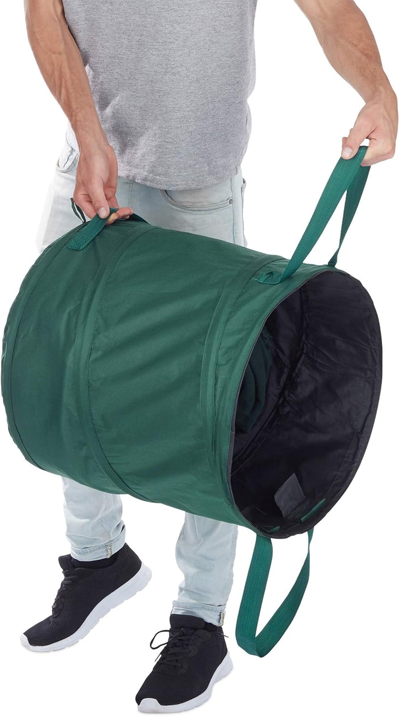 Relaxdays Laubsack selbstaufstellend, 3er-Set, Gartenabfallsack Pop-Up, 85L, Gartensack selbststehen