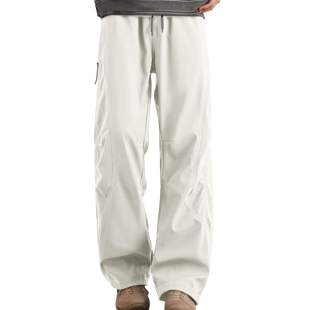 Regenhose Herren wasserdichte Fahrradhose Leichte Winddichte Outdoorhose Elastisch Taille Wanderhose