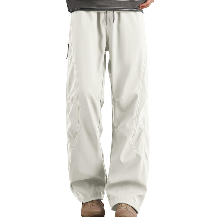 Regenhose Herren wasserdichte Fahrradhose Leichte Winddichte Outdoorhose Elastisch Taille Wanderhose
