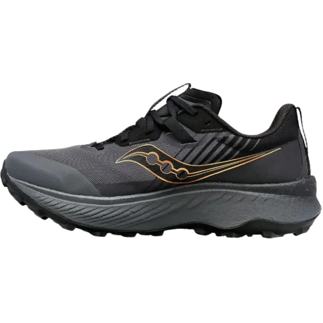 Saucony Herren Endorphin EdgeTraillaufschuh 41 EU Schwarz Goldstich, 41 EU Schwarz Goldstich