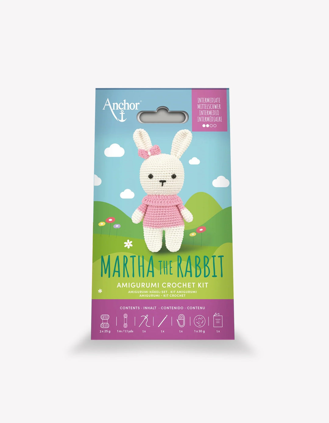 Anchor – Martha the Rabbit Amigurumi Häkelnadel-Set – komplettes Häkelnadel-Set für mittlere Stufe m