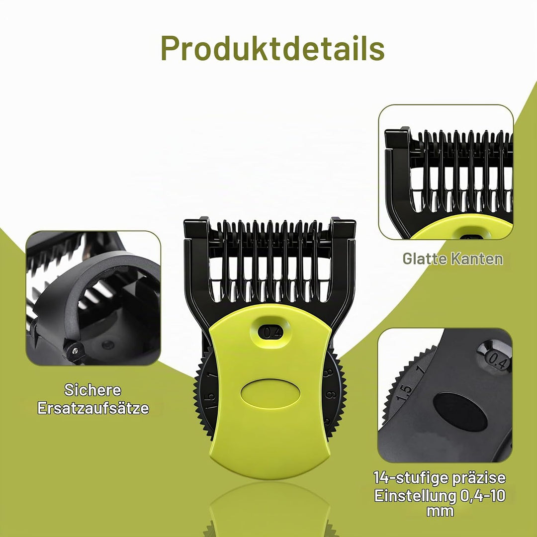 14-in-1 Trimmaufsatz, (0,4–10 mm) Verstellbarer Aufsatz kompatibel mit QP2520 QP2530 QP2620 QP2630 Q