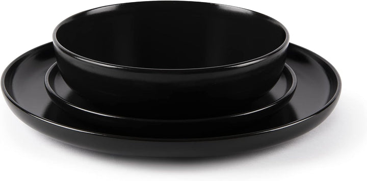 Excelsa 65861, Nordic" Tafelservice 12-teilig, Keramik, Schwarz