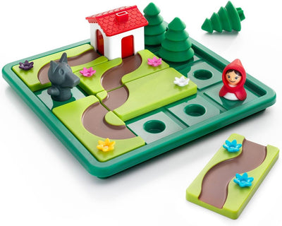 Smart Games - Little Red Riding Hood Deluxe, Puzzle Game with 48 Challenges and Picture Story Book,