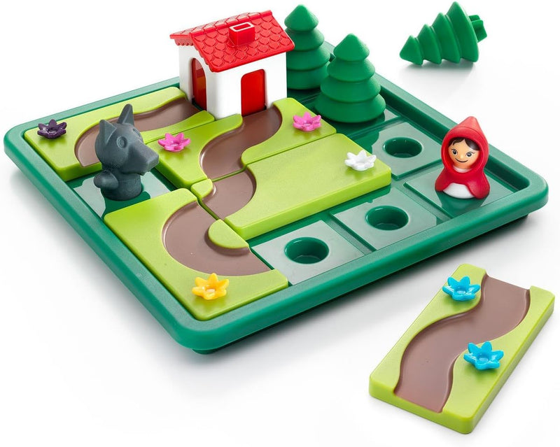 Smart Games - Little Red Riding Hood Deluxe, Puzzle Game with 48 Challenges and Picture Story Book,