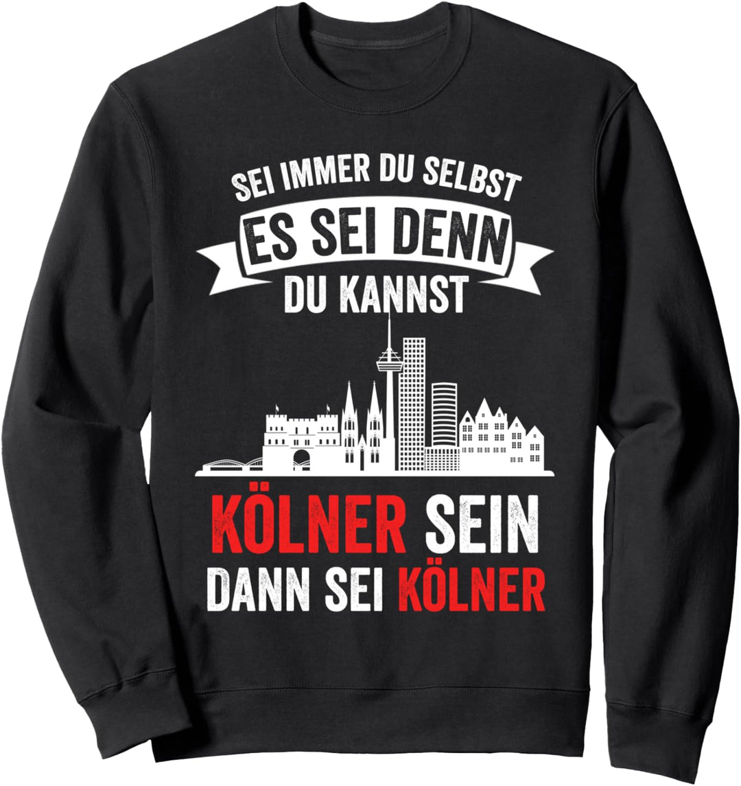 Köln Skyline Kölner Dom Karneval Jeck Lustig Sweatshirt