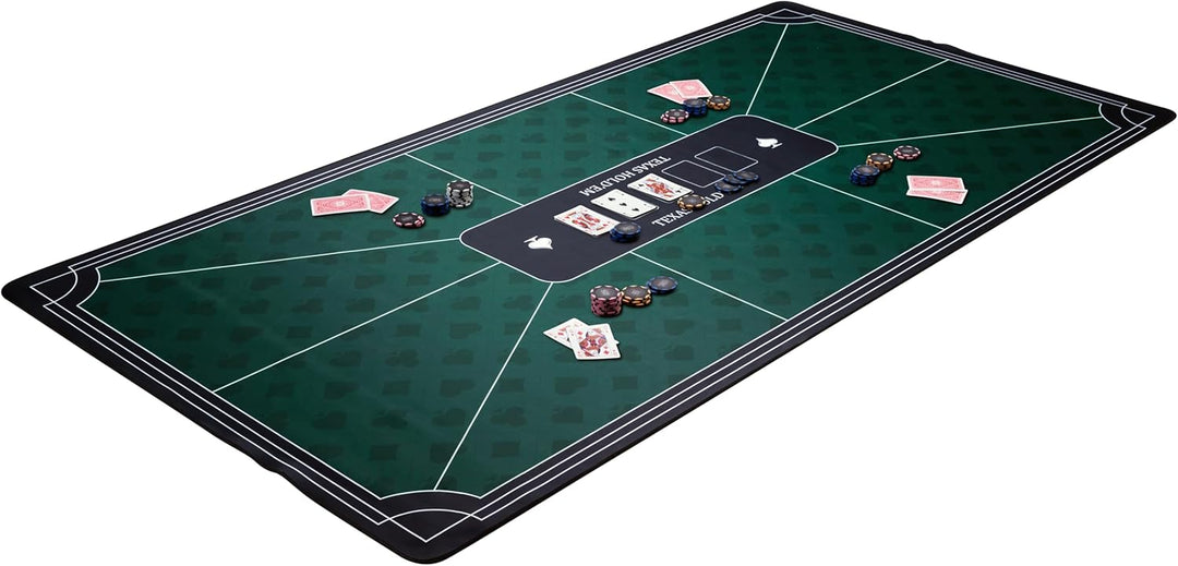 Engelhart - 320996 – Pokermatte grün – rutschfeste Spielfläche 180 cm x 90 cm – Dicke: 3 mm – Bedruc