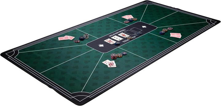 Engelhart - 320996 – Pokermatte grün – rutschfeste Spielfläche 180 cm x 90 cm – Dicke: 3 mm – Bedruc