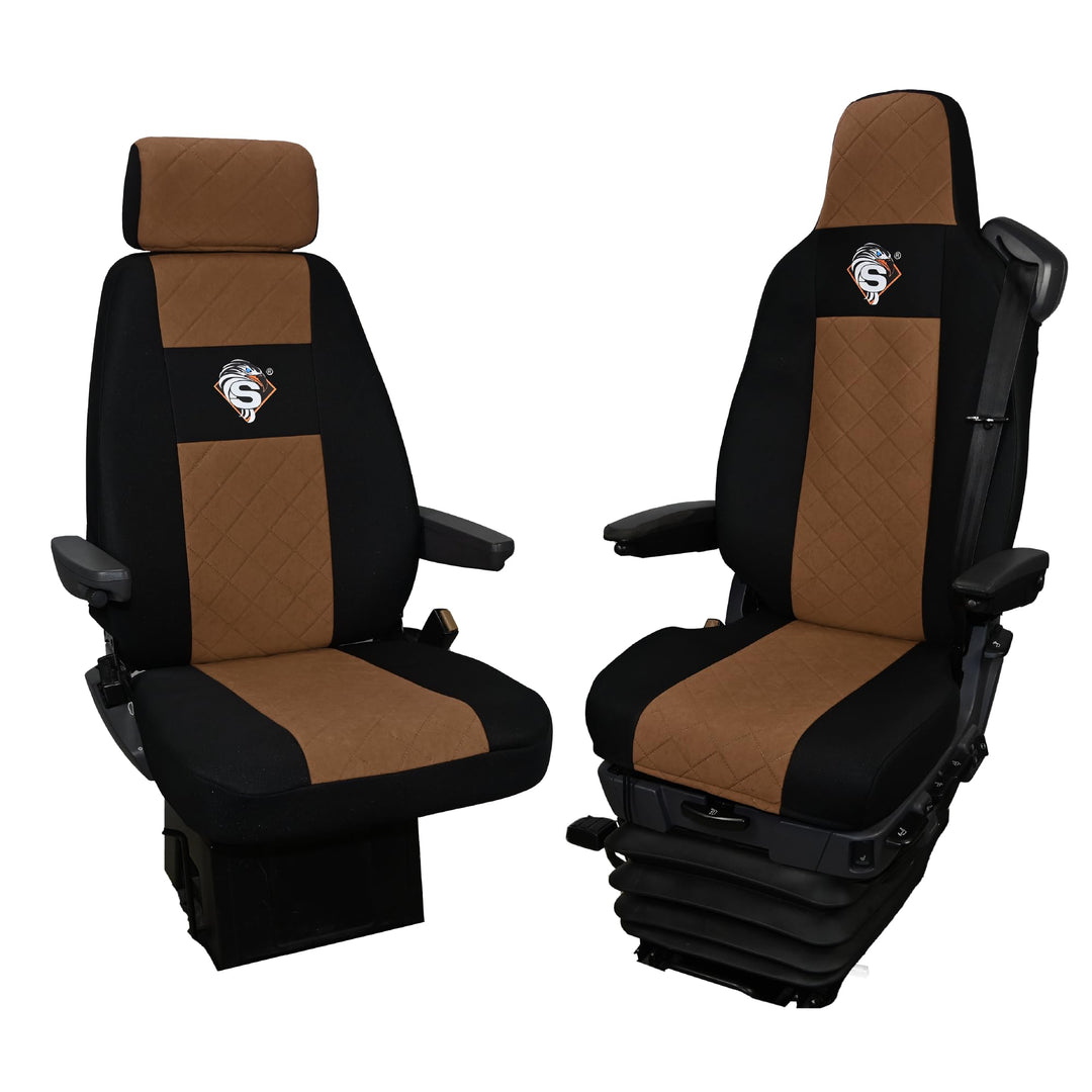SABA Auto Sitzbezüge LKW für Scania R-Reihe ab 2013, S-Reihe ab 2017, Verschiedene Sitze, 1 Riemen,