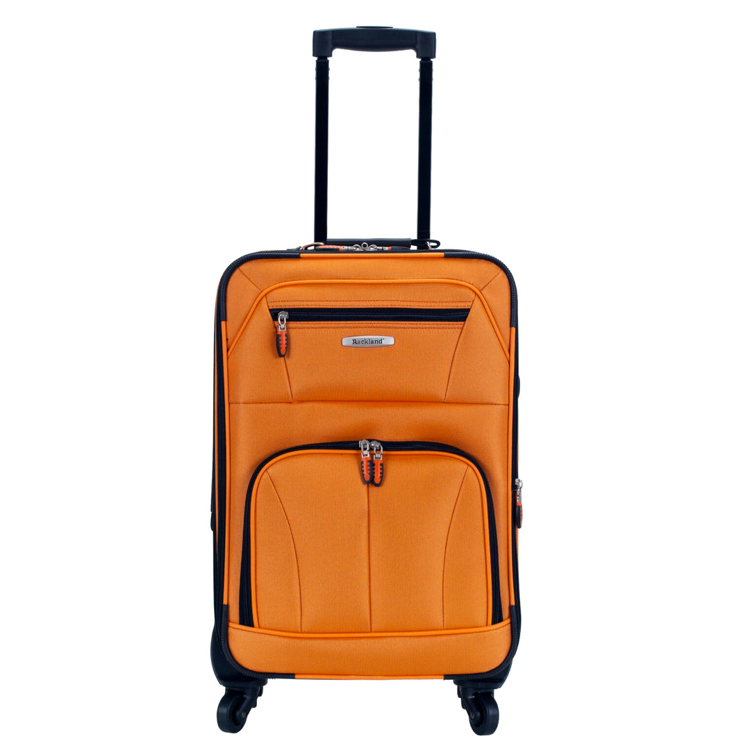 Rockland Pasadena Softside Spinner Wheel Gepäck, Orange/Abendrot im Zickzackmuster (Sunset Chevron),