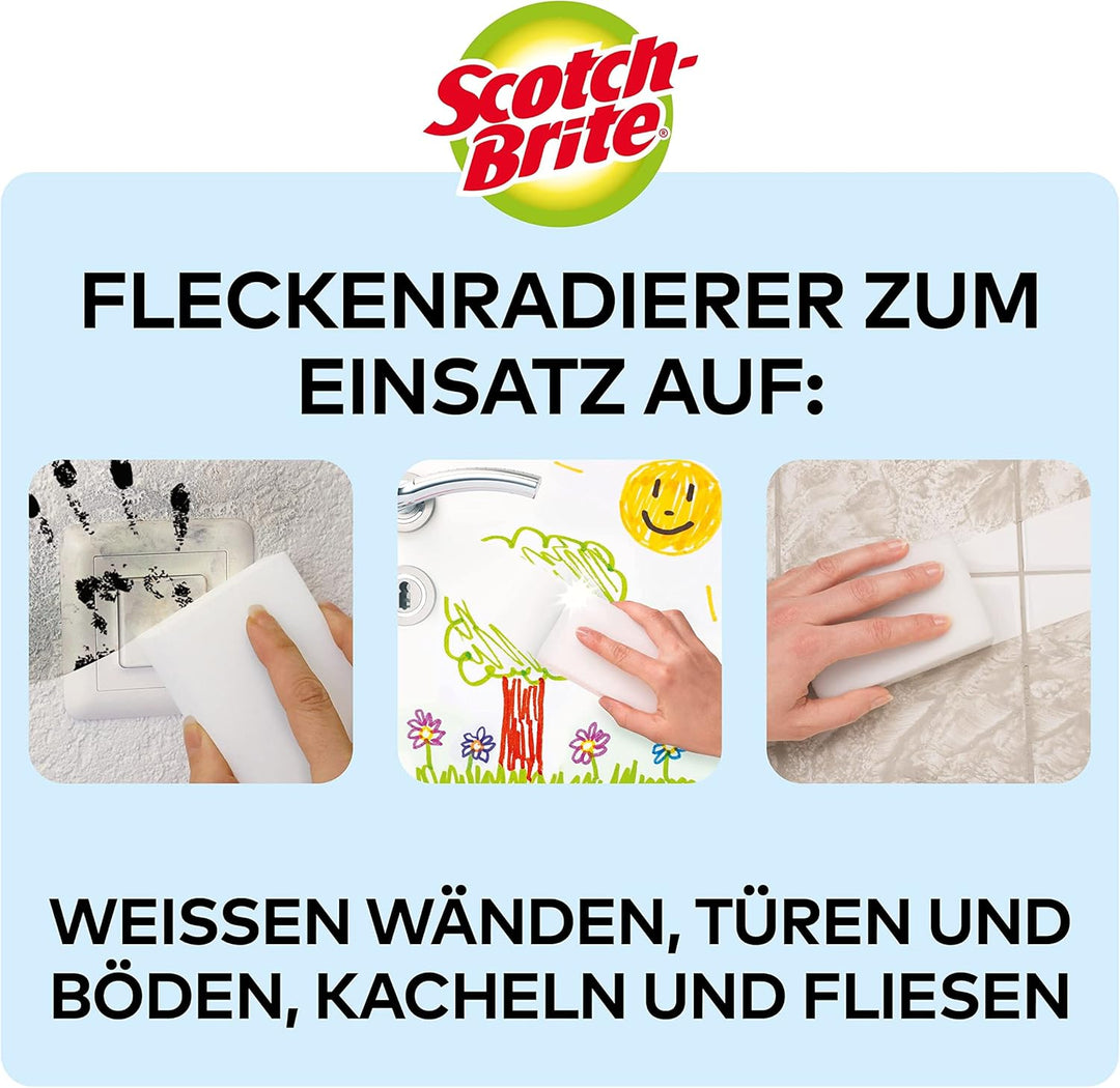 Scotch-Brite Magic Schmutzradierer, 6 Stück, Radierschwamm für saubere Oberflächen, Entfernt mühelos