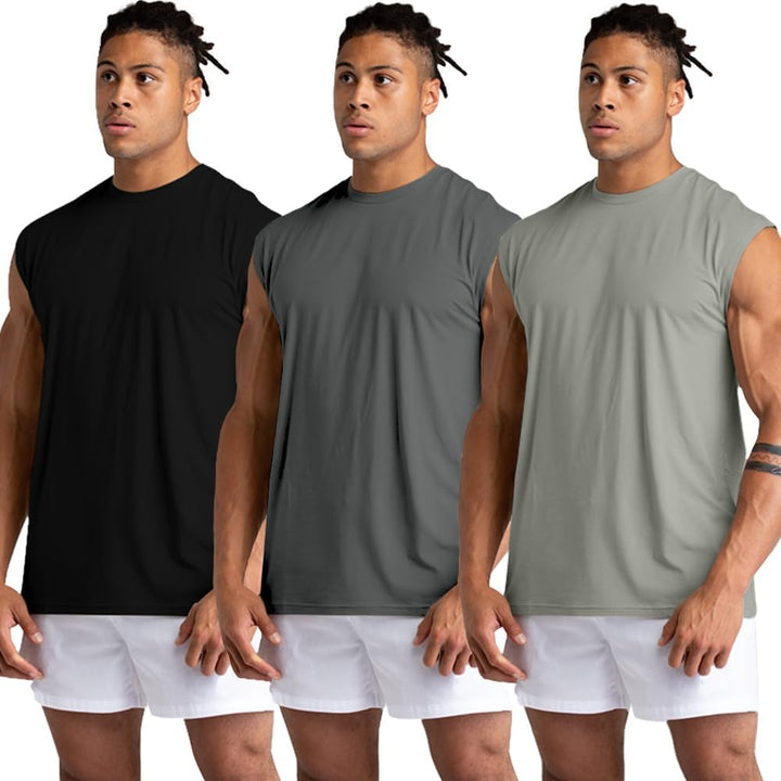 1, 3 or 5er Pack Mens Cotton Gym Tank Tops Workout ärmellose Shirts Athletic Muscle Tank Training Bo