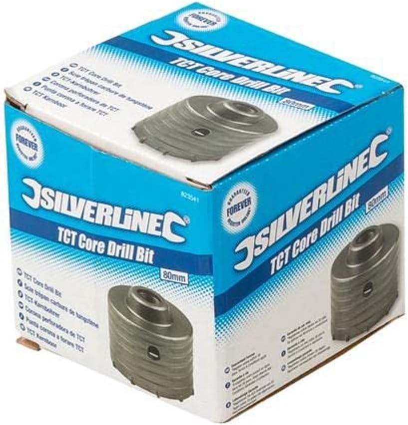 Silverline 823541 Hartmetall-Bohrkrone 80 mm 80 Millimeter, 80 Millimeter