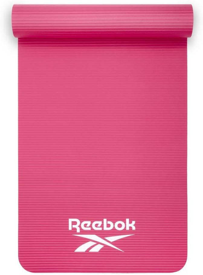 Reebok Trainingsmatte - Rutschfeste Gymnastikmatte aus natürlichem Gummi in 7mm, 10mm, 15mm und vers