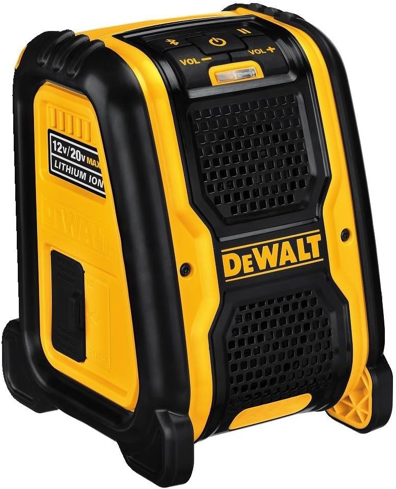 Dewalt DCR006 Bluetooth-Lautsprecher (für 10,8 - 18 V XR Akkus, Verbindung über Bluetooth oder Kabel