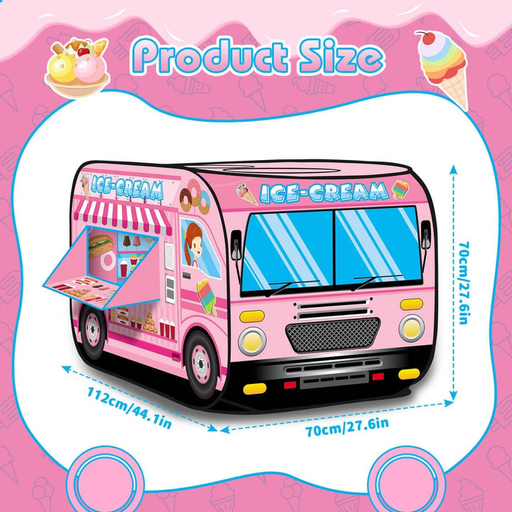 deAO Faltbares Spielzelt für Kinder im Eiswagen-Design.Grossartiges Geschenk für den Innen- und Auss
