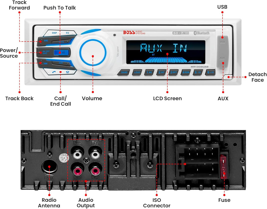 Boss Audio Systems 153-mr1308uab mechless Media Player Digital