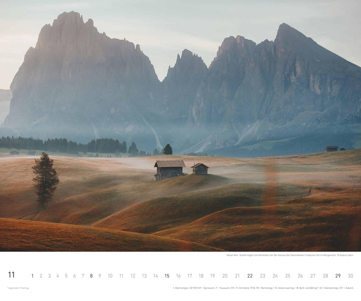 teNeues - Escape – Die Dolomiten entdecken 2026 | Grossformatiger Wandkalender 60x50 cm mit Fotograf