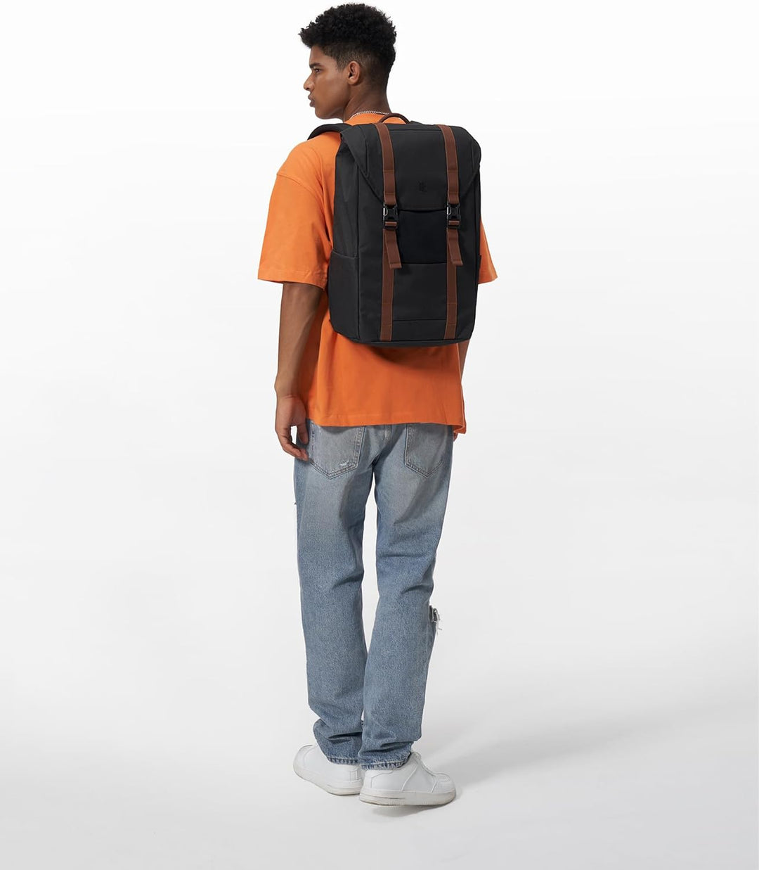 tomtoc Laptop Rucksack für Damen Herren, Vintage Tagesrucksack Daypack Casual Backpack mit 22 Liter