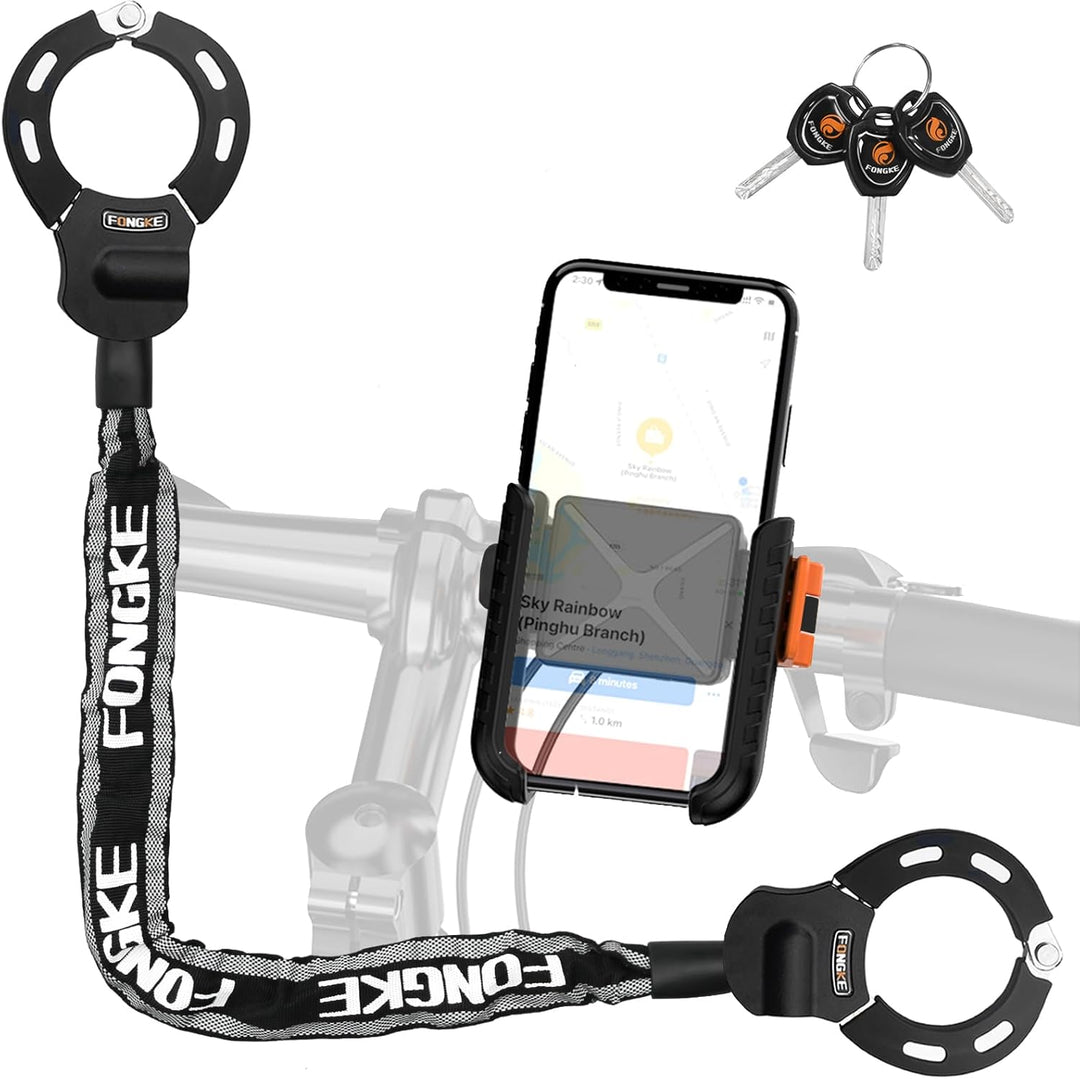 E Scooter Schloss, Schloss für E Scooter mit Halterung, Fahrrad Schloss Diebstahlsicher, Handschelle