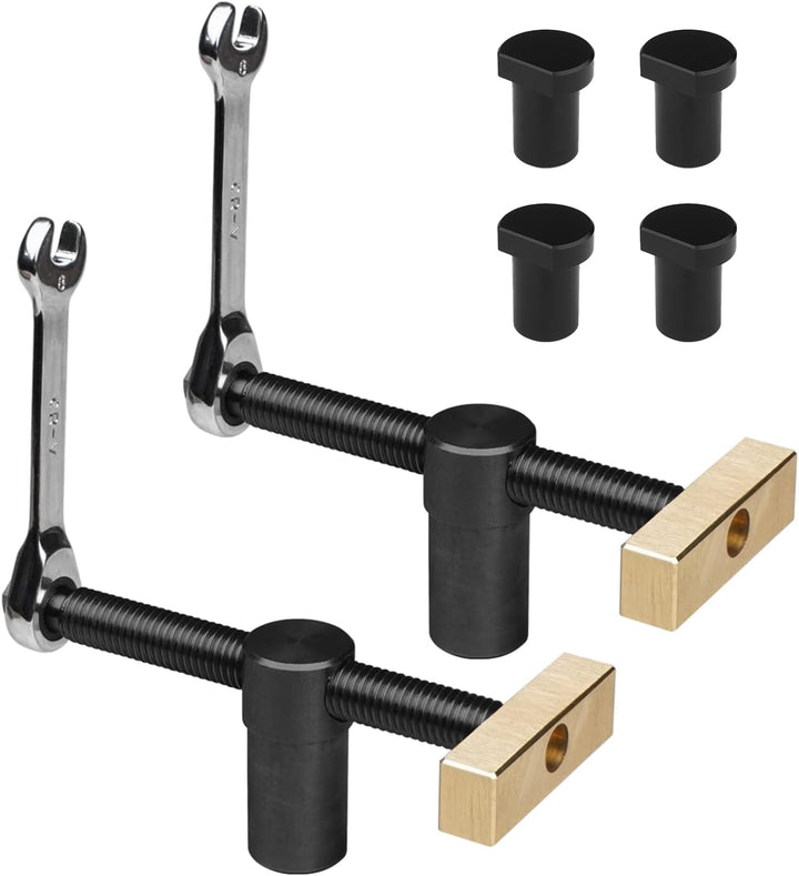 2 Stück Tisch-Werkbank-Klemmen mit 4 Bank-Hunden für 20 mm Loch, DIY-Positionierung, Holzbearbeitung