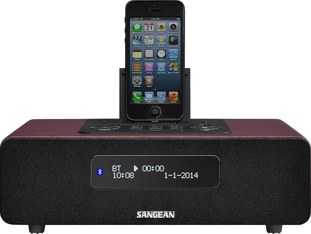 Sangean A500323 DDR-38 DAB+ Radio mit iPhone-Dock - Bluetooth Lautsprecher - Stereo Digital Radio -